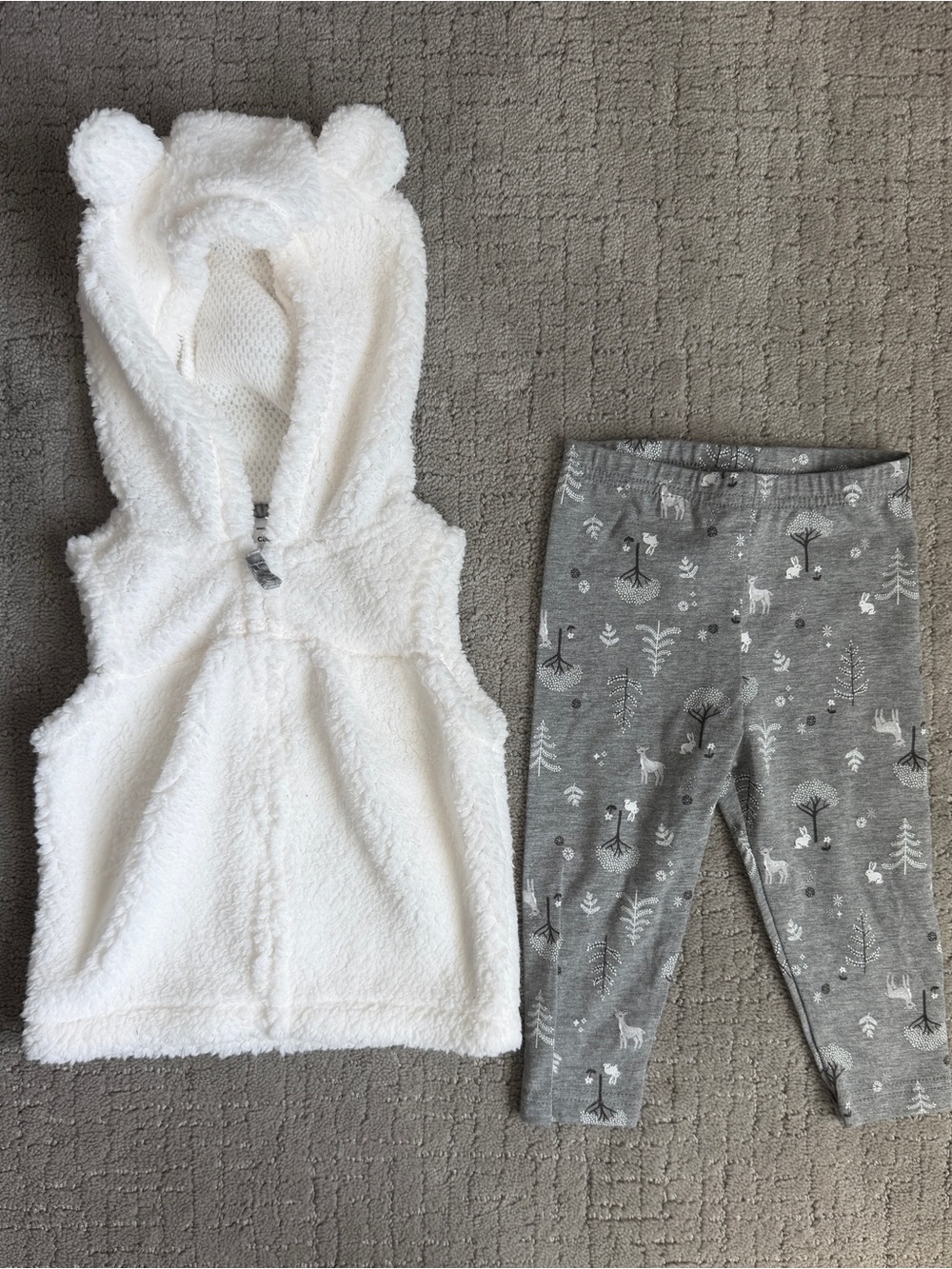Carter’s Sherpa vest and legging set